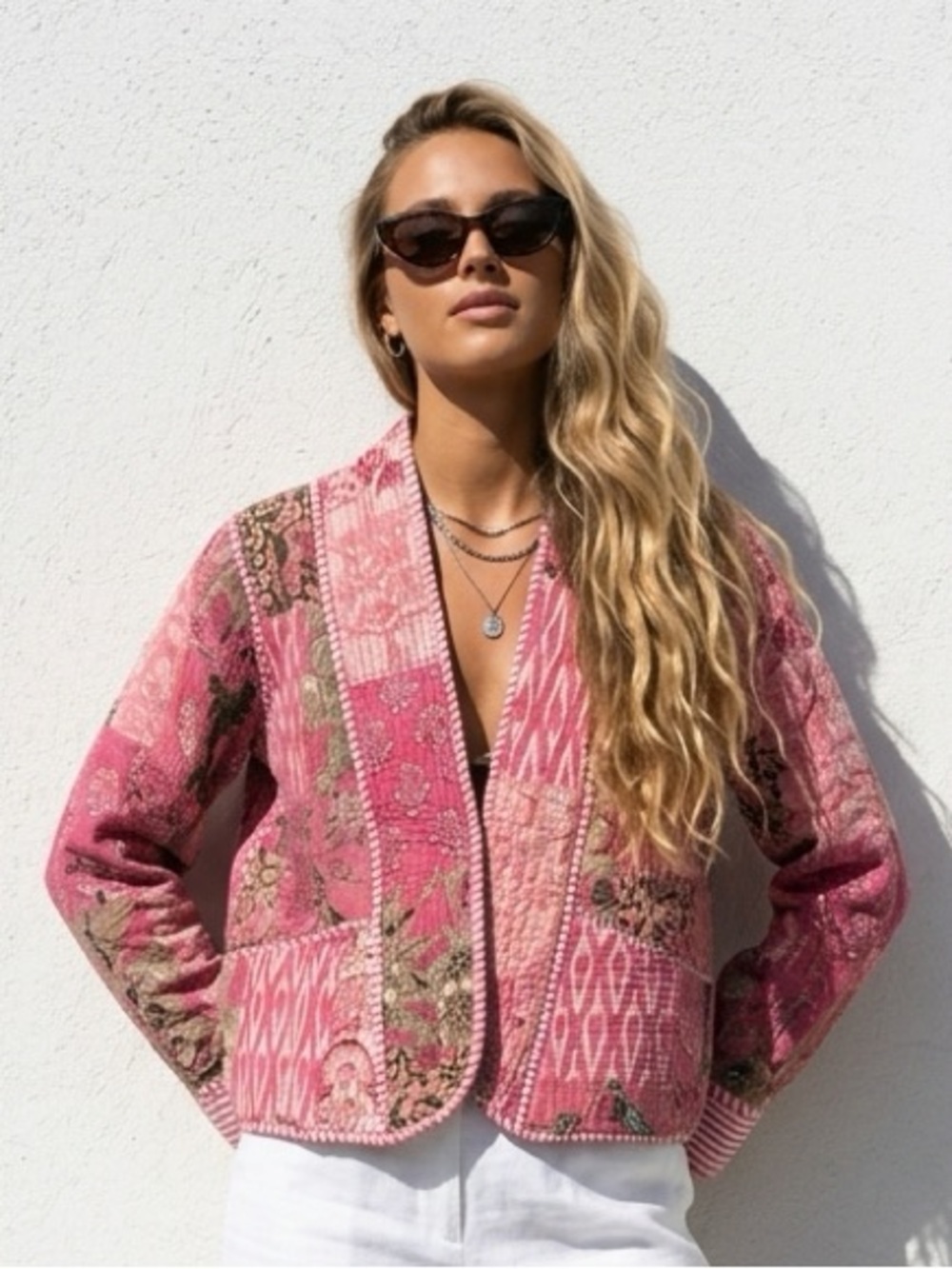 POL Patchwork Quilted Jacket - Picture 2 of 10